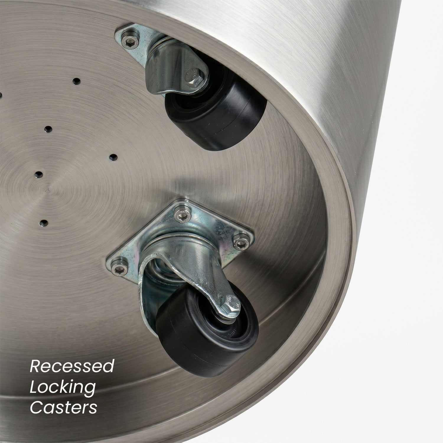 Conic Stainless Steel Planter (H 36” × ⌀ 33”)