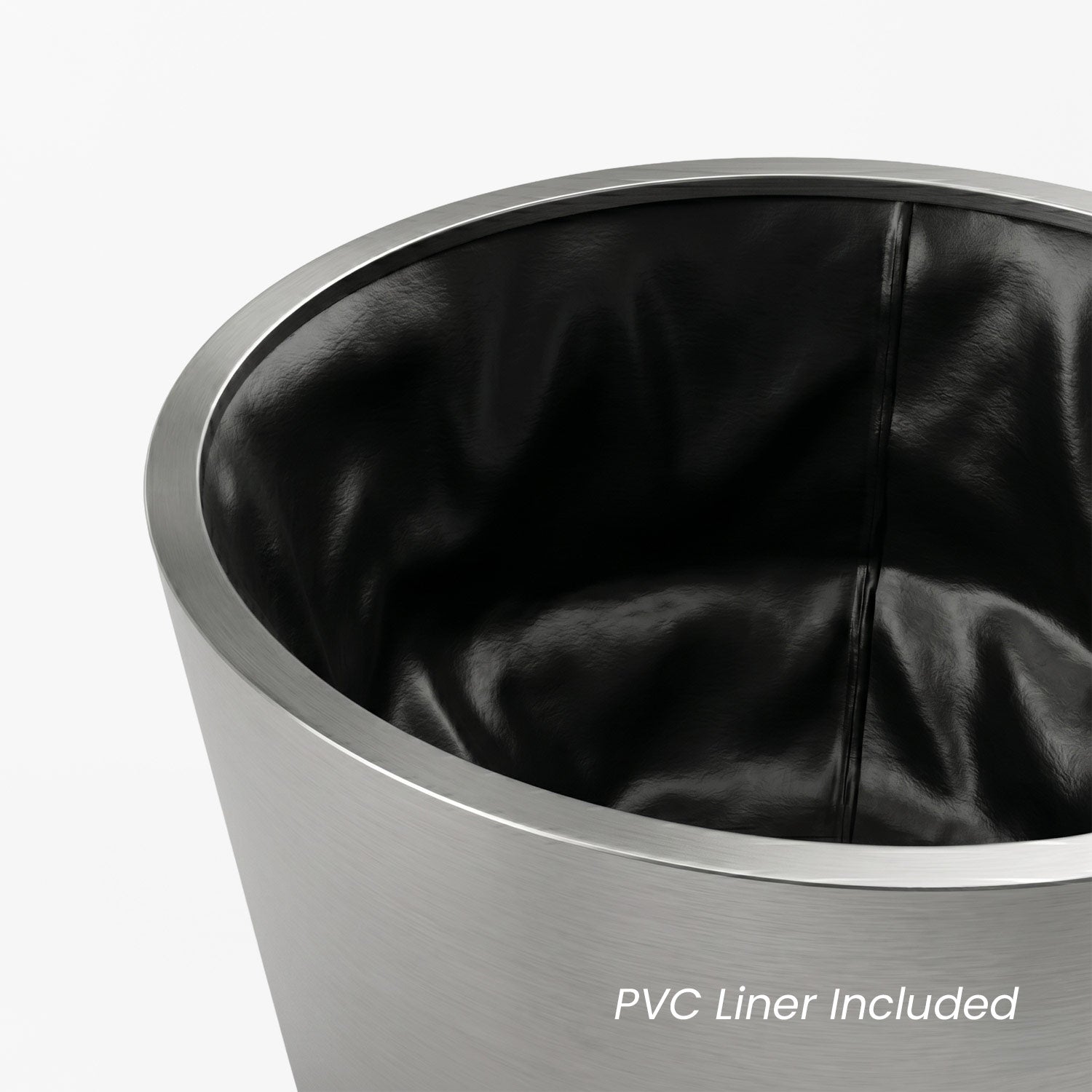 Conic Stainless Steel Planter (H 24" x ⌀ 25")