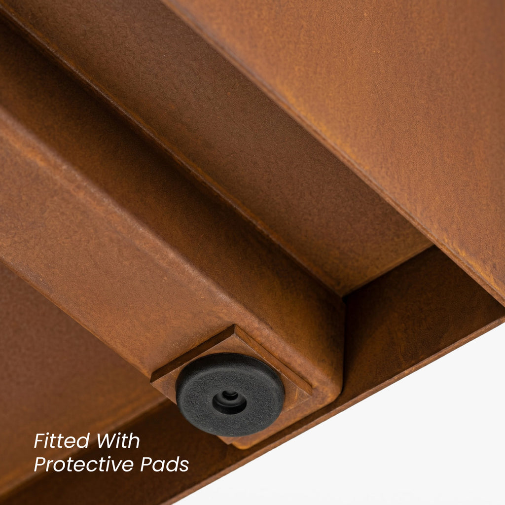 Axia Rectangular Corten Planter (23.5 x 12 x 17.5" H)