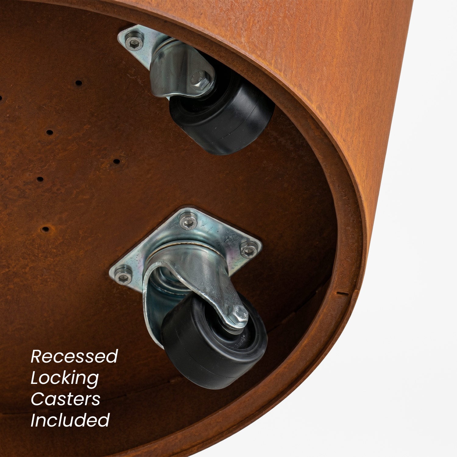 Conic Corten Steel Planter (H 18" x Ø 20")