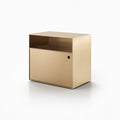 Axia Nightstand – Two Section Cabinet with Door and Open Storage