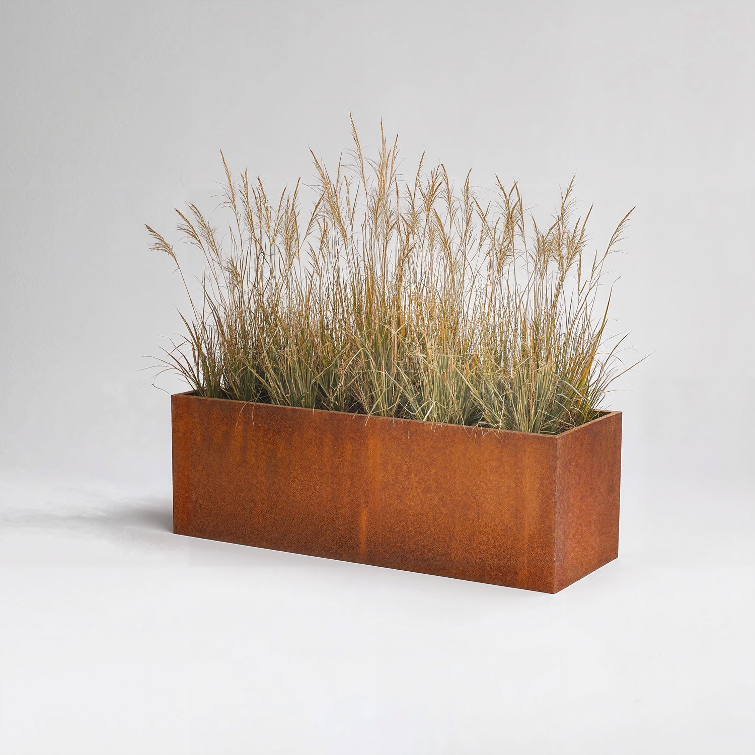 Axia Rectangular Corten Planter (35.5 x 12 x 12" H)