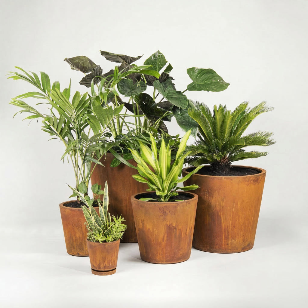 Conic Corten Steel Planter (H 24" x Ø 25")