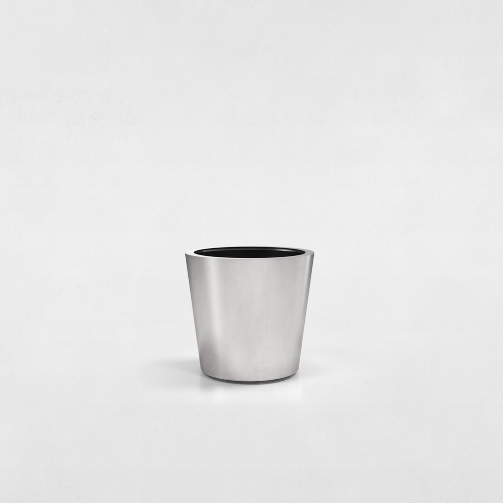 Conic Stainless Steel Planter (H 13" x Ø 15")