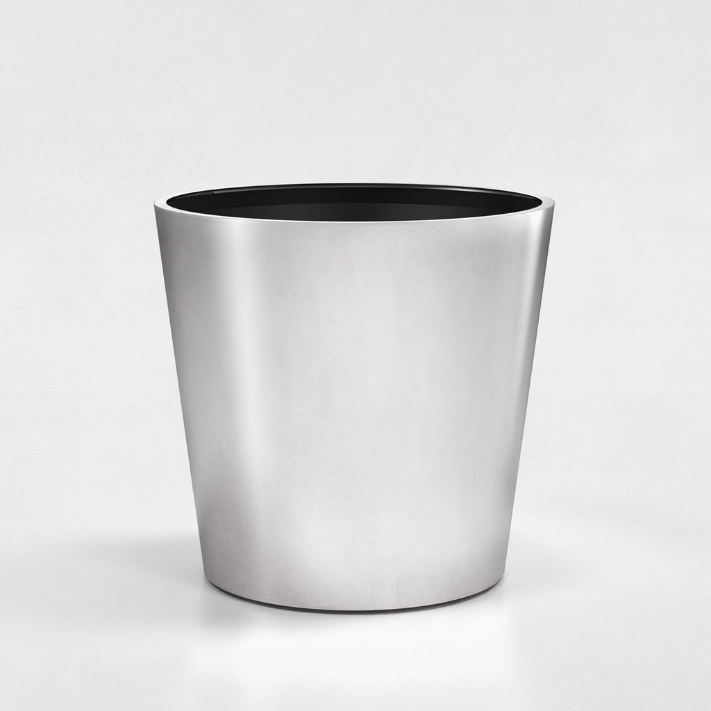 Conic Stainless Steel Planter (H 30” × ⌀ 29”)
