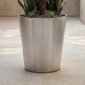 Conic Stainless Steel Planter (H 36” × ⌀ 33”)