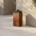 Axia Square Corten Planter (12 x 12 x 23.5" H)