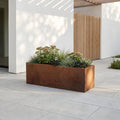 Axia Rectangular Corten Planter (35.5 x 12 x 12" H)