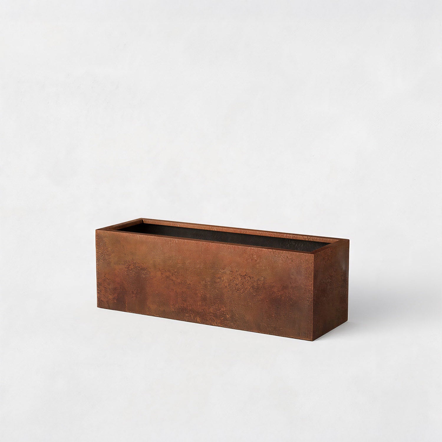 Axia Rectangular Corten Planter (35.5 x 12 x 12" H)