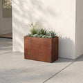 Axia Rectangular Corten Planter (23.5 x 12 x 17.5" H)