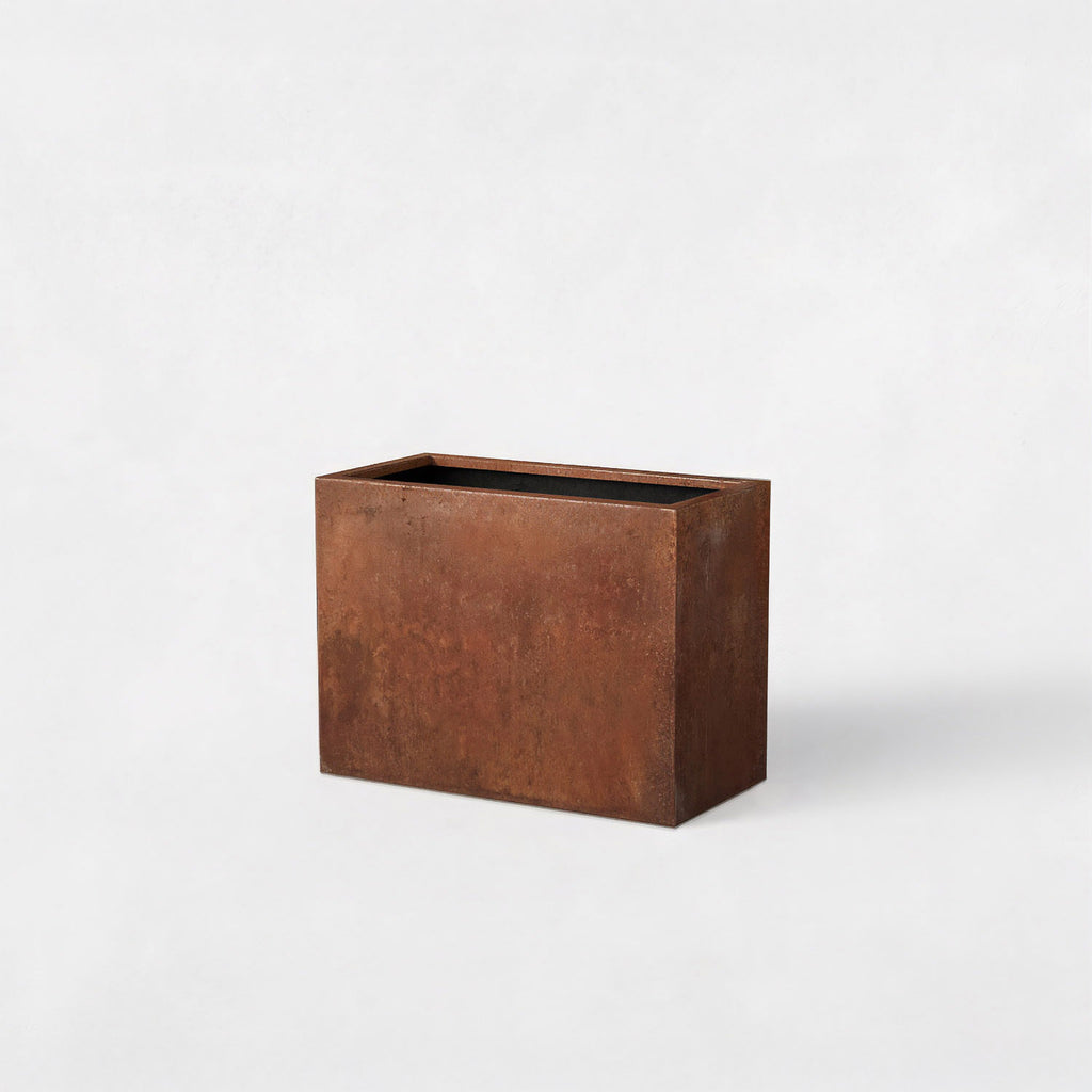 Axia Rectangular Corten Planter (23.5 x 12 x 17.5" H)