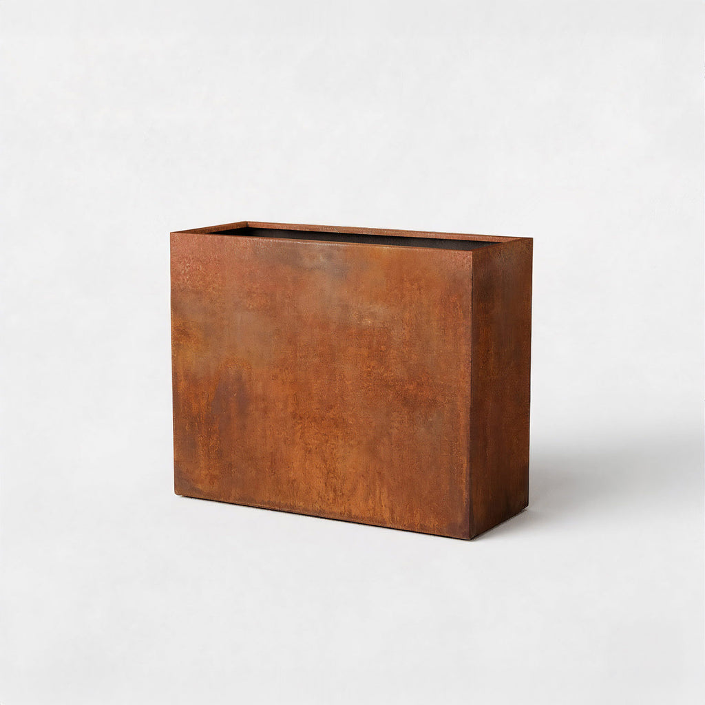 Axia Rectangular Corten Planter (39.5 x 15.5 x 31.5" H)