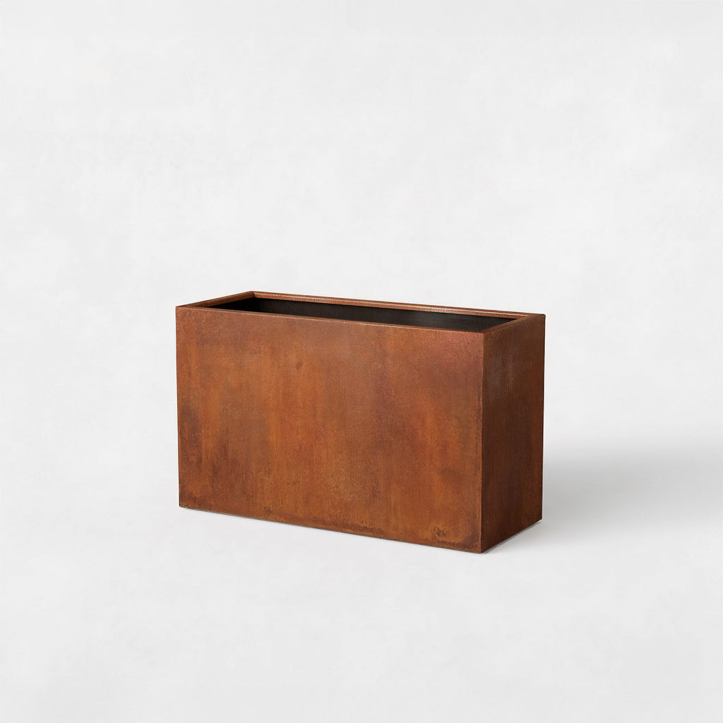 Axia Rectangular Corten Planter (39.5 x 15.5 x 23.5" H)