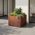 Axia Square Corten Planter (31.5 x 31.5 x 23.5" H)