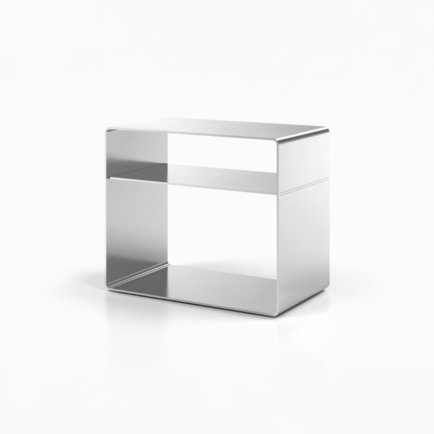 Arc Nightstand – Open Shelf Cabinet