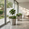 The Stainless Trio · 3 Piece Stainless Steel Planter Set